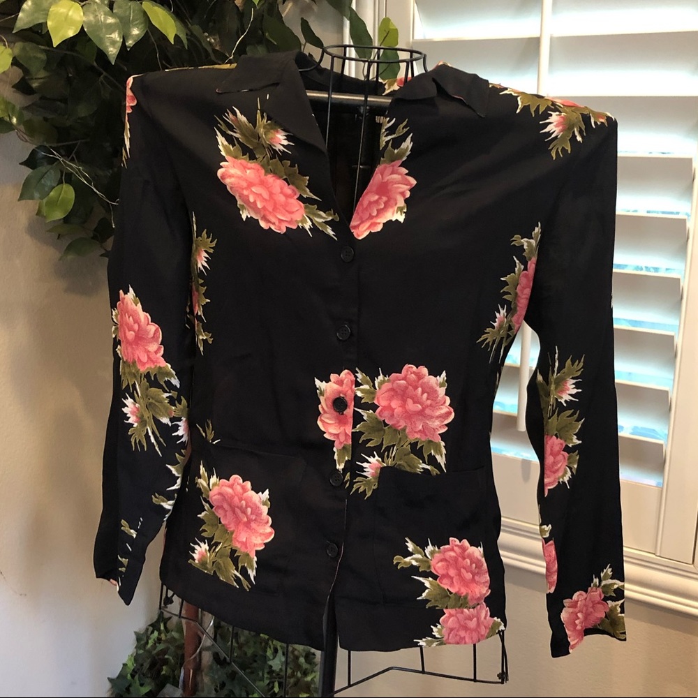 Reformation floral blouse